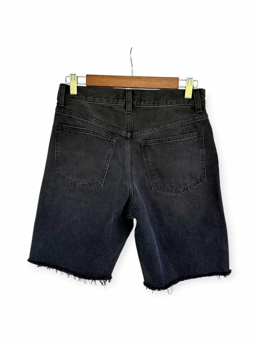 NWT Madewell Long Denim Shorts Black size 24